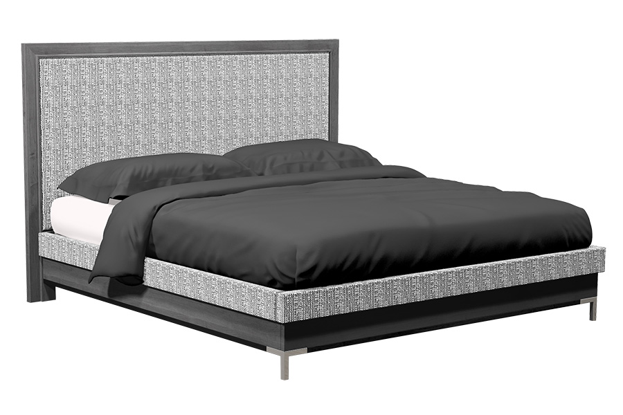 American Modern 3A Queen 1 Panel Upholstered Bed