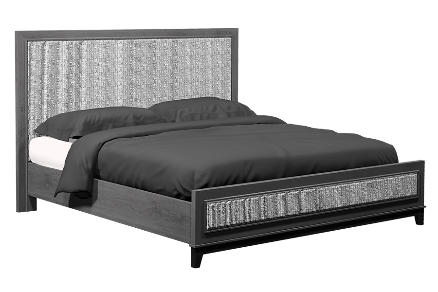 American Modern 3B Queen 1 Panel Upholstered Bed