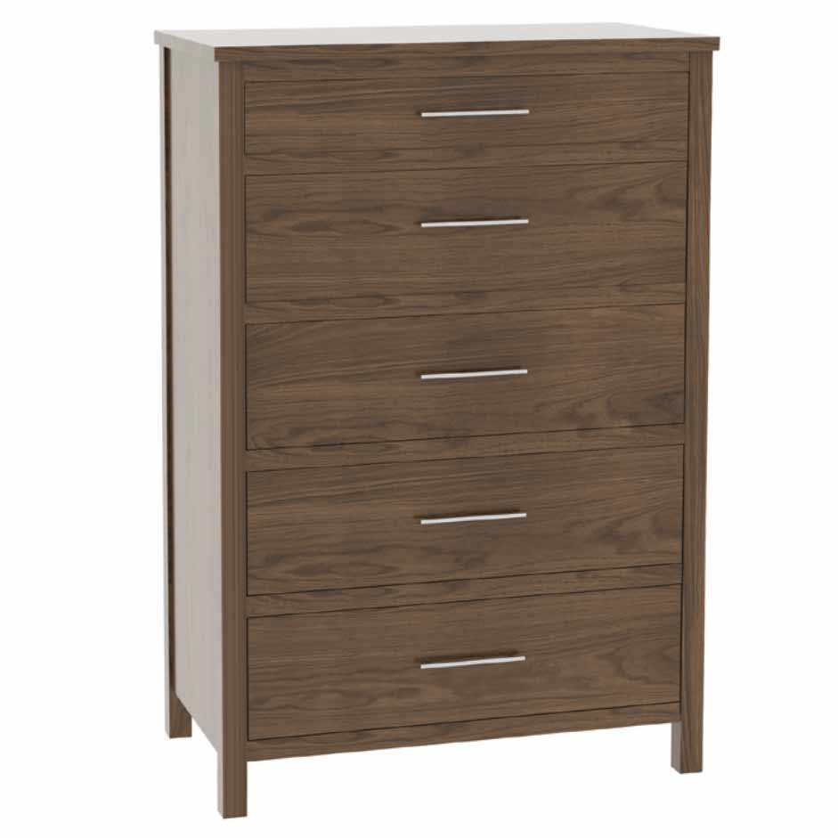 Big Sky 5-Drawer Chest Red Oak