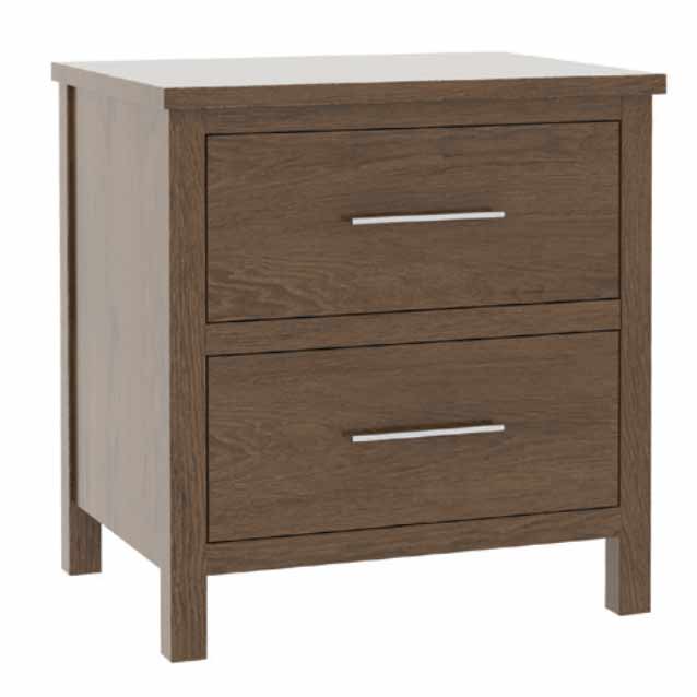 Big Sky 2-Drawer Nightstand Red Oak