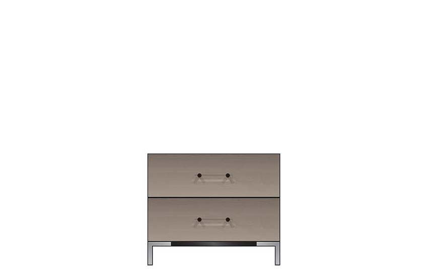 American Modern 28'' Two-Drawer Nightstand