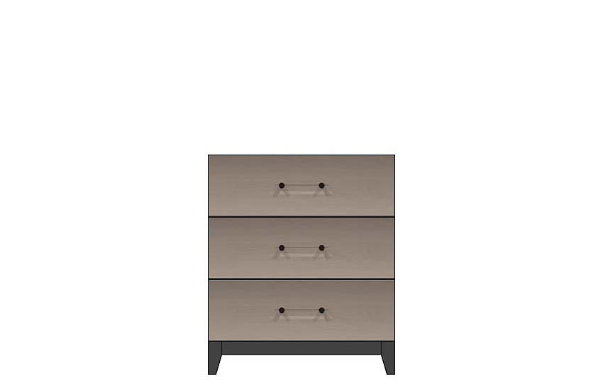 American Modern 28'' Three-Drawer Bedside Chest