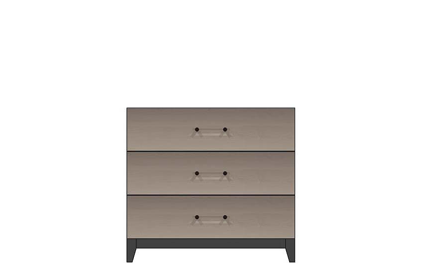 American Modern 36'' Three-Drawer Bedside Chest