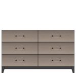 American Modern  56'' Six-Drawer Dresser