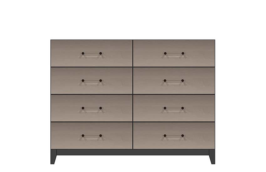 American Modern  56'' Eight-Drawer Dresser