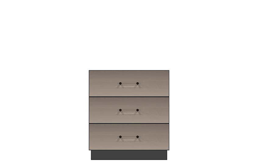 American Modern 28'' Three-Drawer Bedside Chest