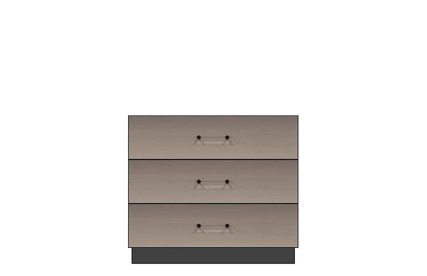 American Modern 36'' Three-Drawer Bedside Chest