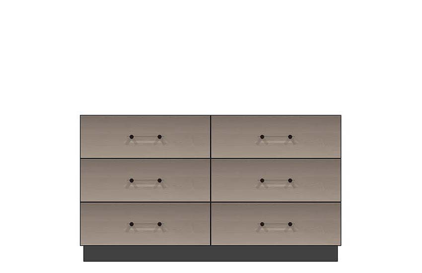 American Modern  56'' Six-Drawer Dresser