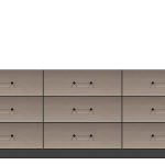 American Modern  84'' Nine-Drawer Dresser