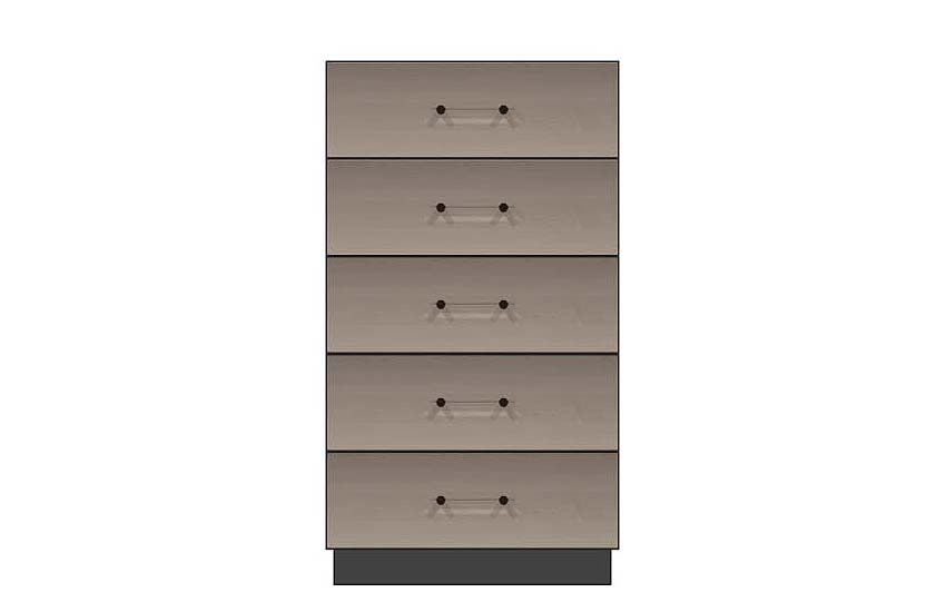 American Modern 28'' Five-Drawer Chest