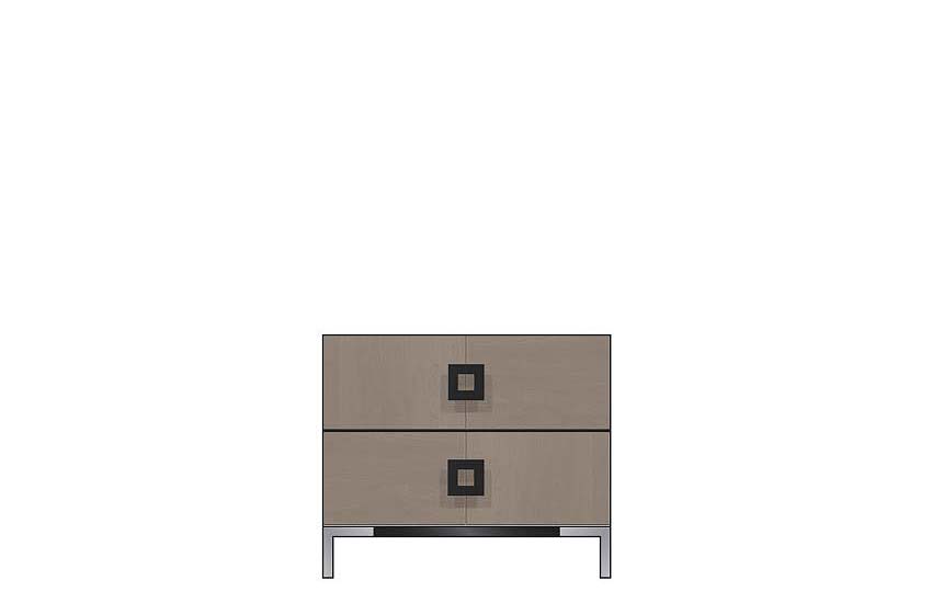 American Modern 28'' Two-Drawer Nightstand
