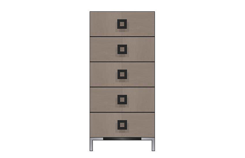 American Modern 24'' Five-Drawer Chest