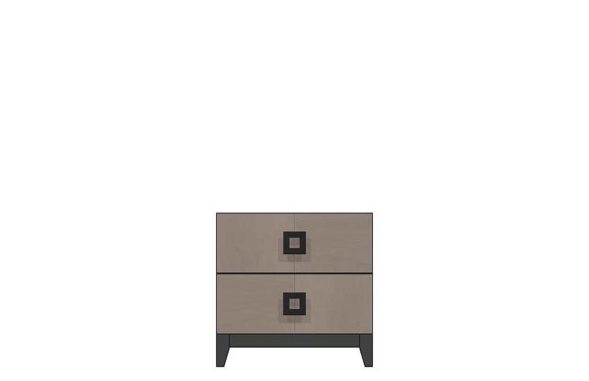 American Modern 24'' Two-Drawer Nightstand