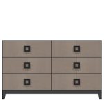 American Modern  56'' Six-Drawer Dresser