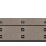 American Modern  84'' Nine-Drawer Dresser