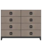 American Modern  56'' Eight-Drawer Dresser