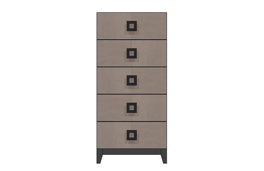 American Modern 24'' Five-Drawer Chest
