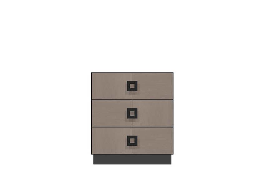 American Modern 28'' Three-Drawer Bedside Chest