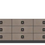 American Modern  84'' Nine-Drawer Dresser