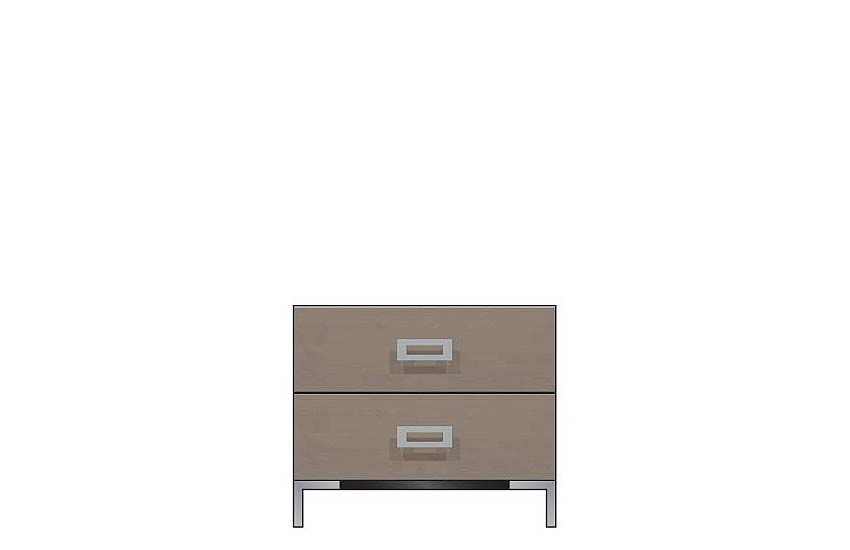 American Modern 28'' Two-Drawer Nightstand