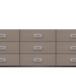 American Modern  84'' Nine-Drawer Dresser