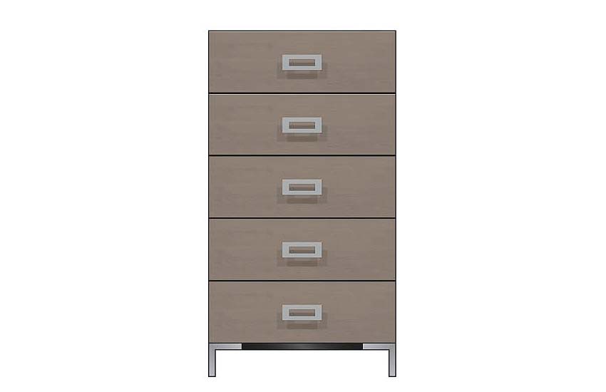 American Modern 28'' Five-Drawer Chest