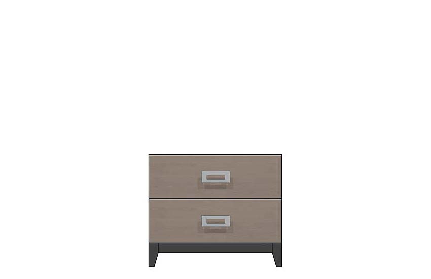 American Modern 28'' Two-Drawer Nightstand