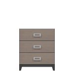 American Modern 28'' Three-Drawer Bedside Chest