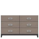 American Modern  56'' Six-Drawer Dresser