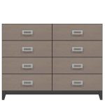 American Modern  56'' Eight-Drawer Dresser