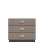 American Modern 36'' Three-Drawer Bedside Chest