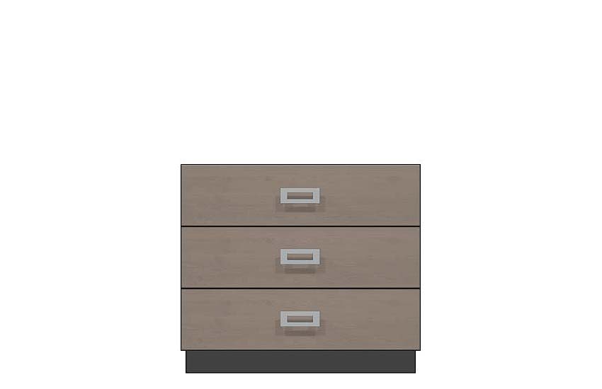 American Modern 36'' Three-Drawer Bedside Chest