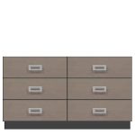 American Modern  56'' Six-Drawer Dresser