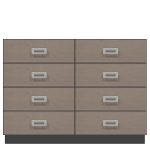American Modern  56'' Eight-Drawer Dresser