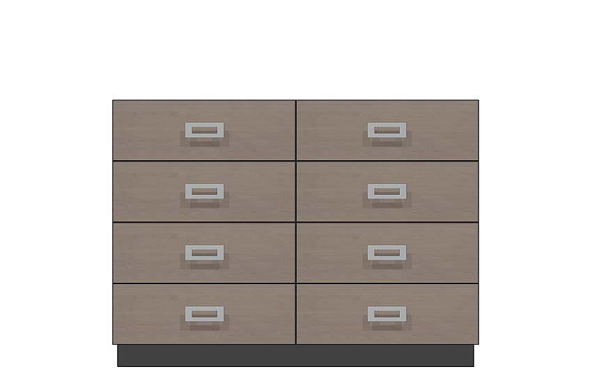 American Modern  56'' Eight-Drawer Dresser