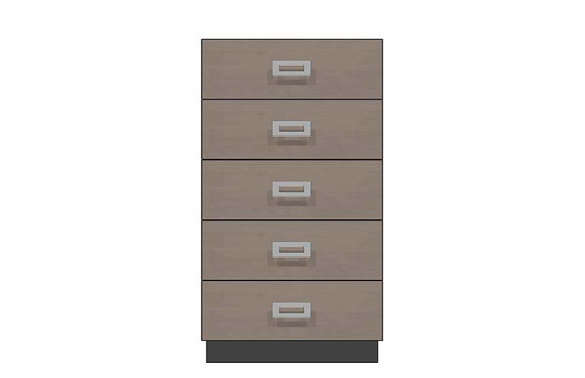 American Modern 28'' Five-Drawer Chest