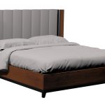 American Modern 1C Queen Vertical Panel Upholstered Bed