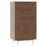 Urban Expressions 28'' Five Drawer Chest Brown Maple