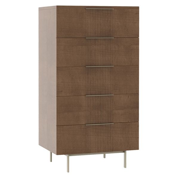 Urban Expressions 28'' Five Drawer Chest Brown Maple
