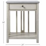 Bedside Table with Stone Top