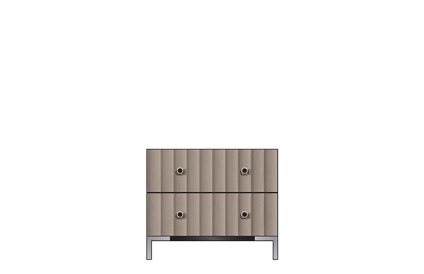 American Modern 28'' Two-Drawer Nightstand