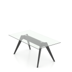 Rectangular Glass Table – Base DQ