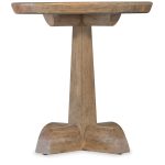 Vineyard Row Round Pedestal End Table