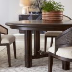 Retreat Pole Rattan Round Dining Table with 1-20in Leaf