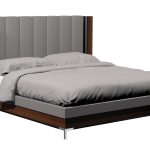 American Modern 1A Queen Vertical Panel Upholstered Bed