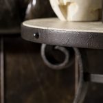 Luckenbach Metal and Stone End Table