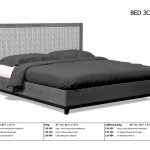 American Modern 3C Queen 1 Panel Upholstered Bed