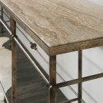 La Grange St James Metal and Stone Console