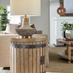 Vineyard Row Wine Barrel End Table
