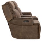 Wheeler Console Loveseat with Power Recline & Power Headrest